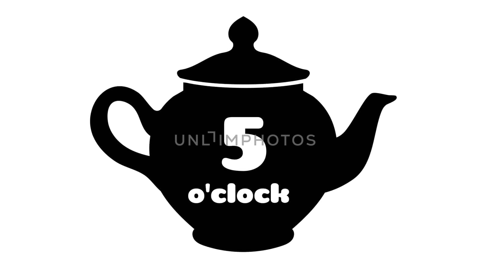Vector illustration with teapot. Lettering