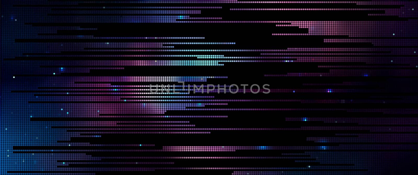 Trendy glitch pattern on dark background. Abstract vector geometric elements