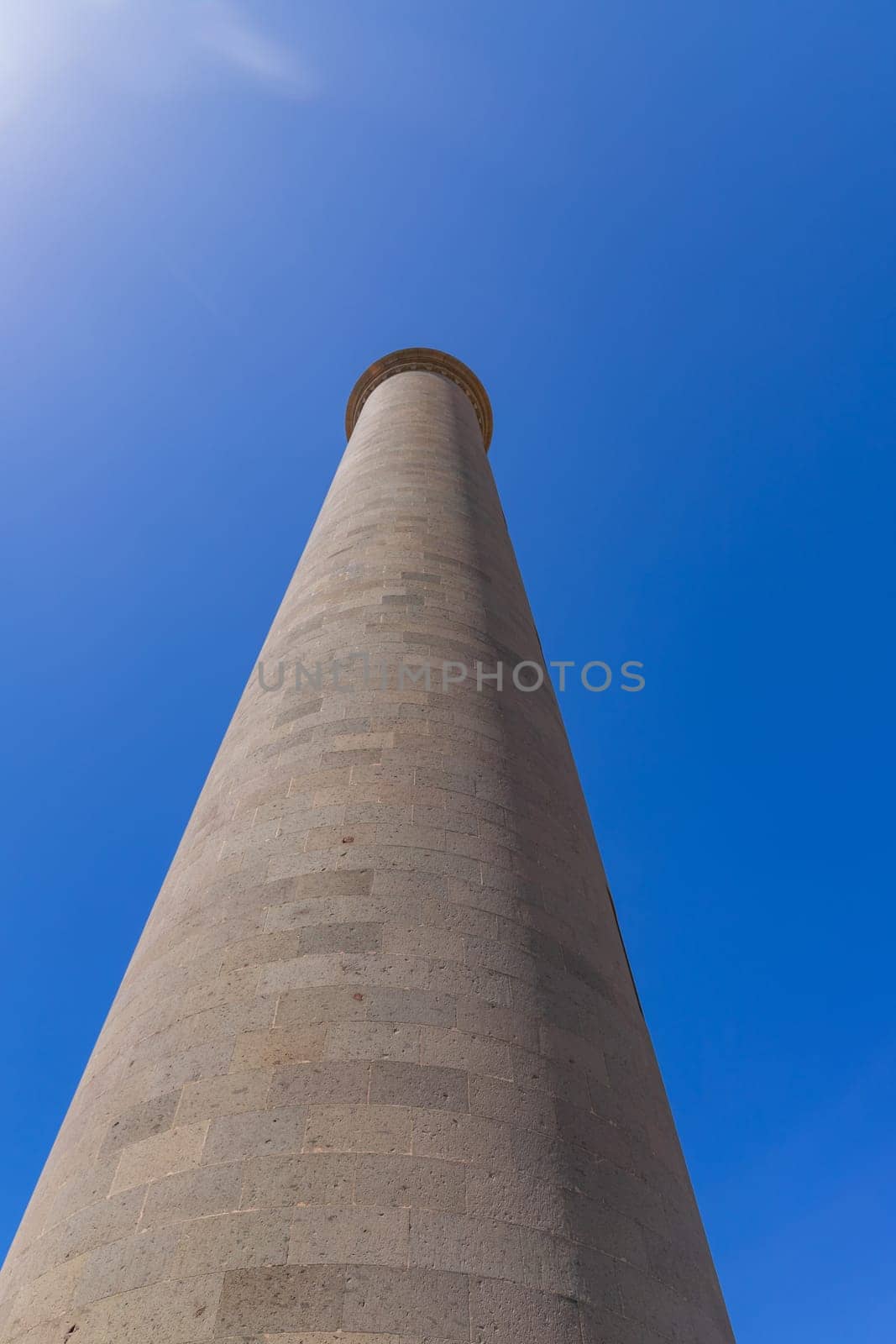 The Maspalomas Lighthouse in Gran Canaria. Canary Islands.This highest lighthouse on the island,a landmark in this important tourist destination