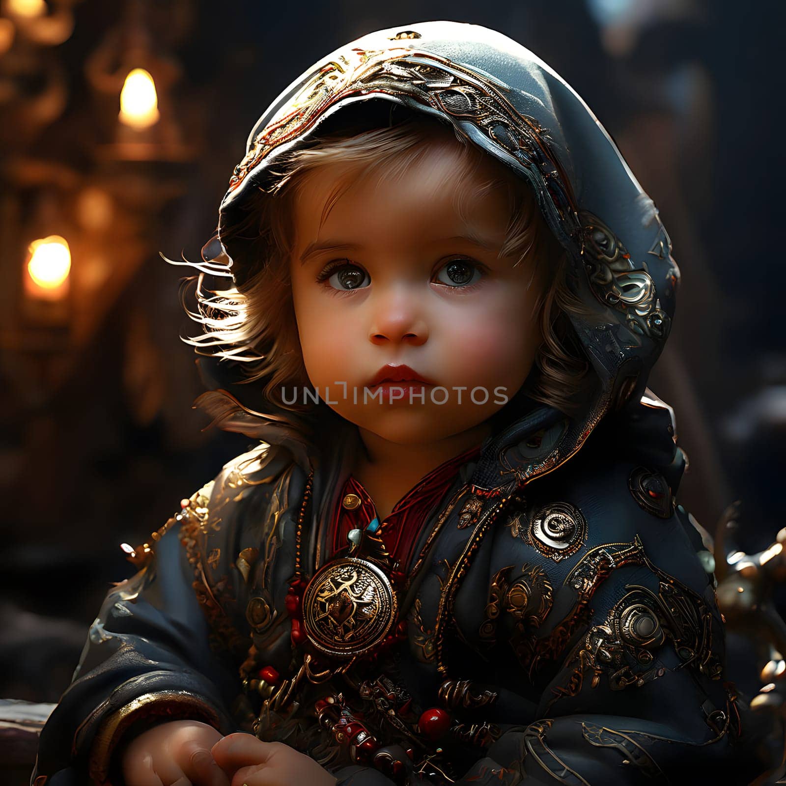 cute little babies look into the camera