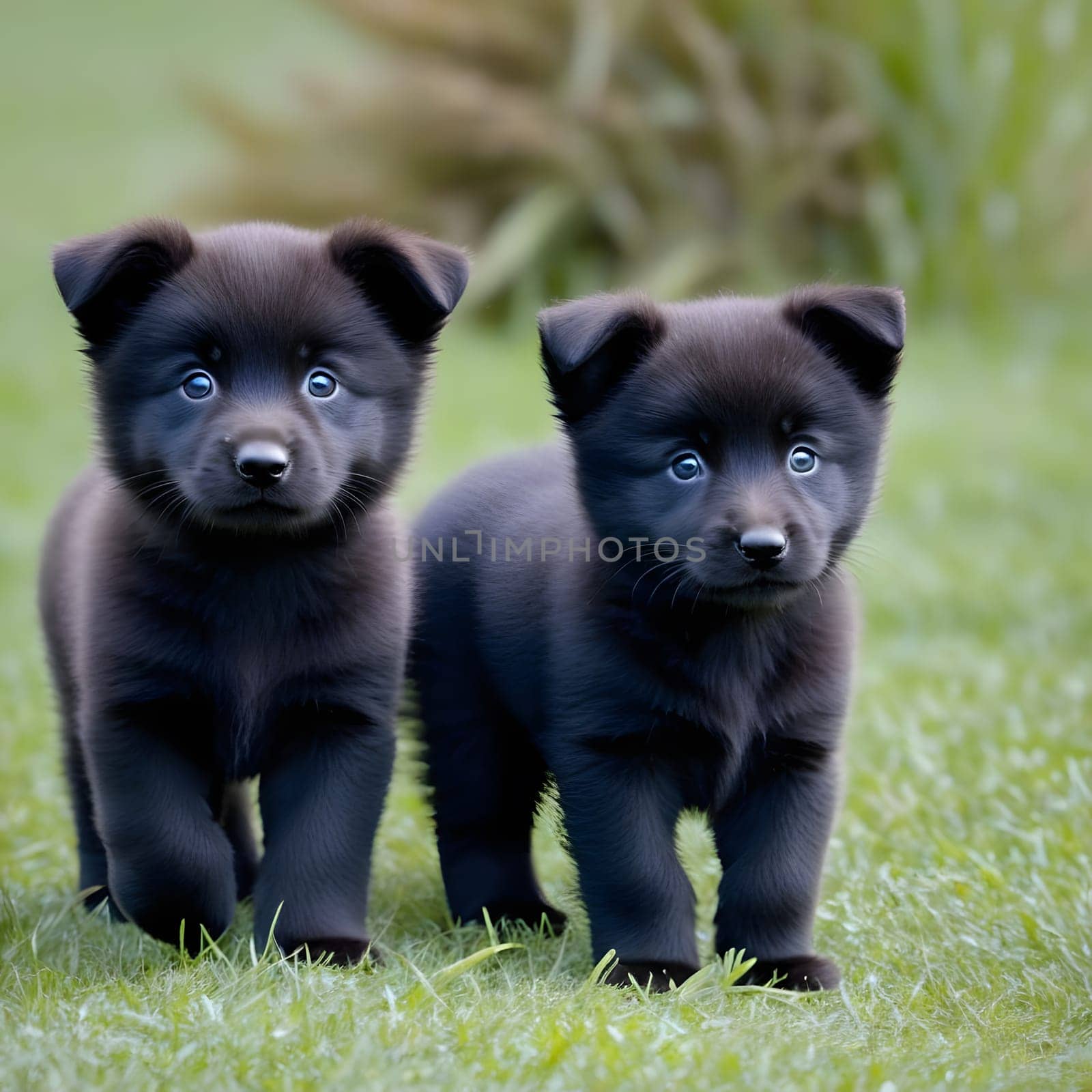 cute little babies look into the camera