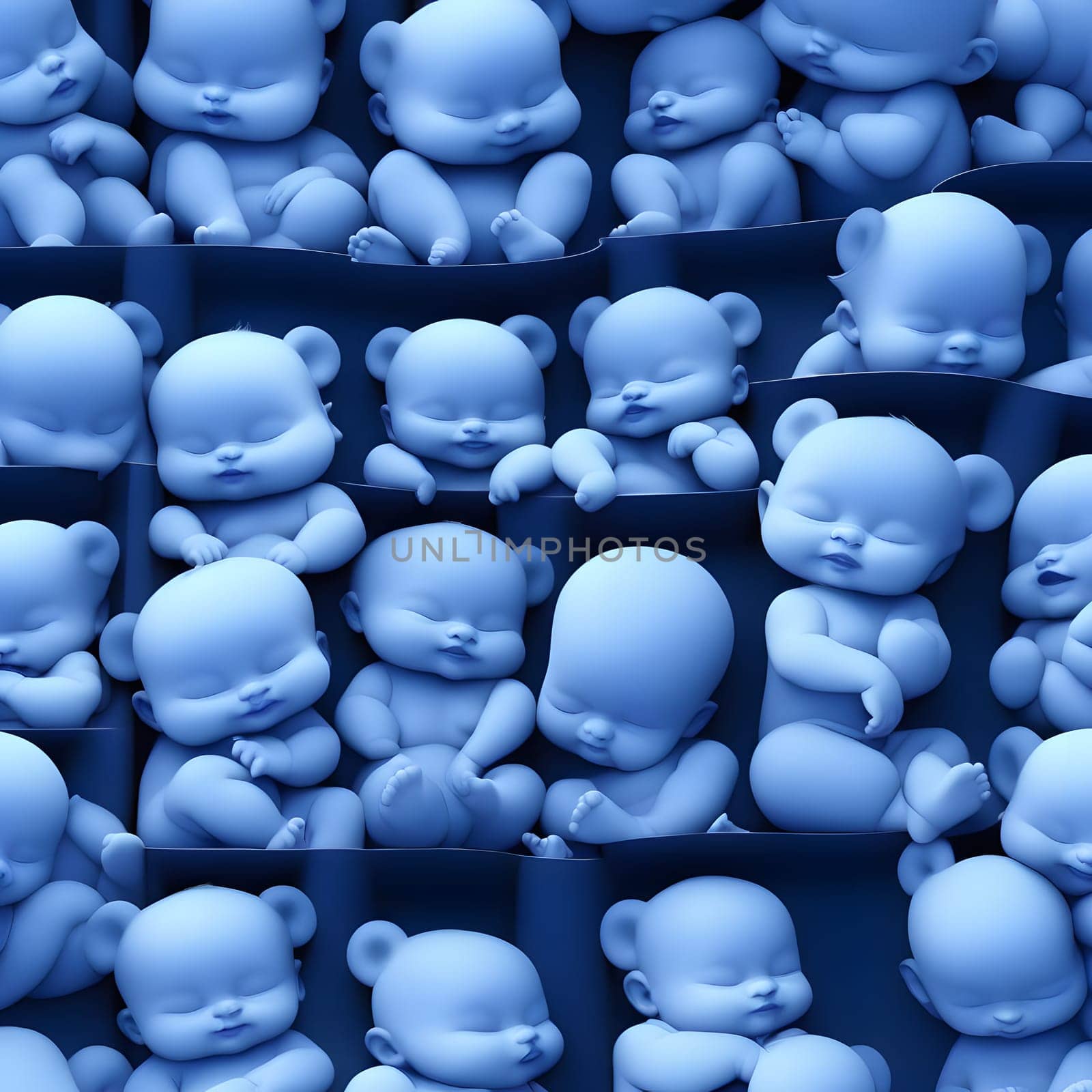 cute little babies look into the camera