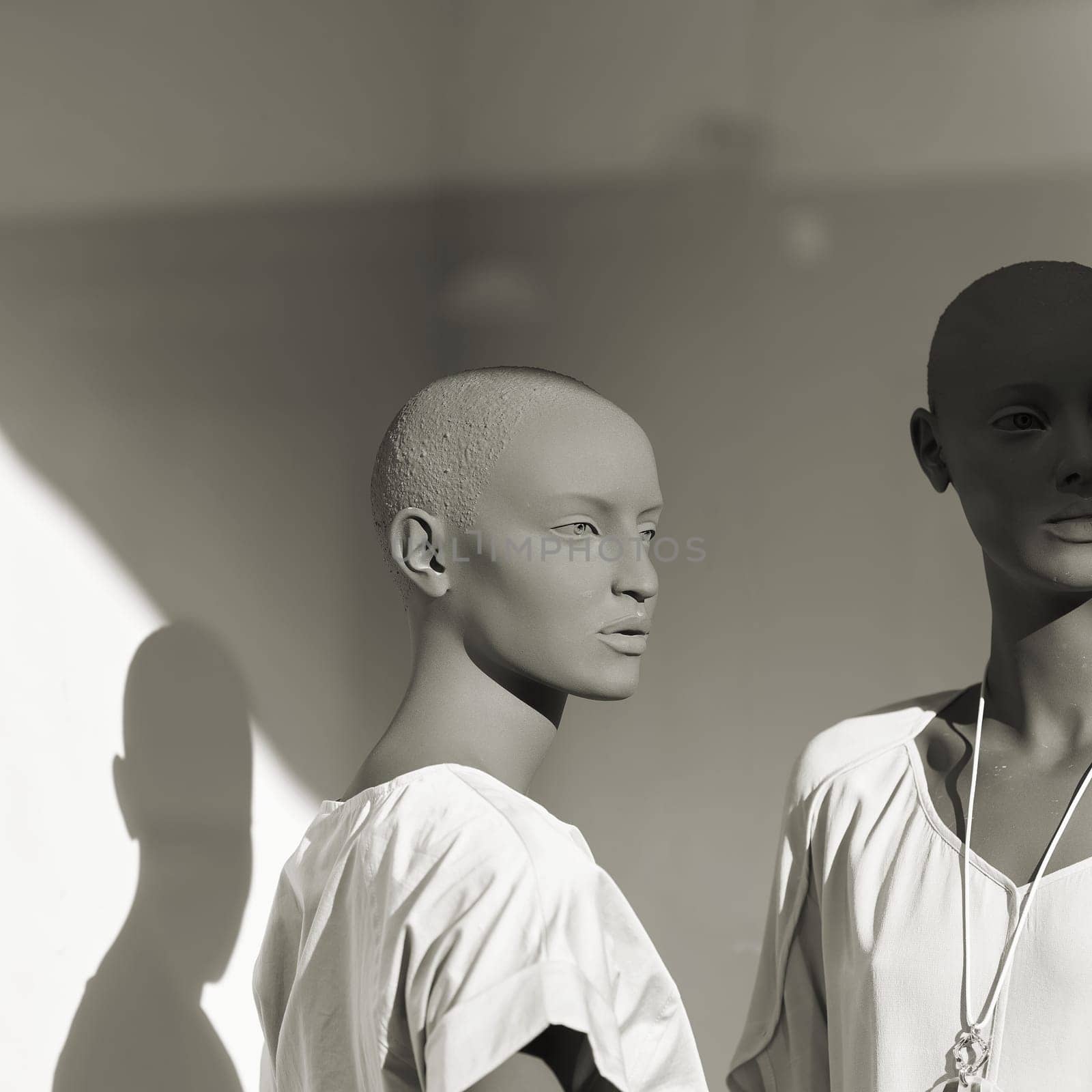 Mannequin as decoration in a store in the old town of Bruges in Belgium