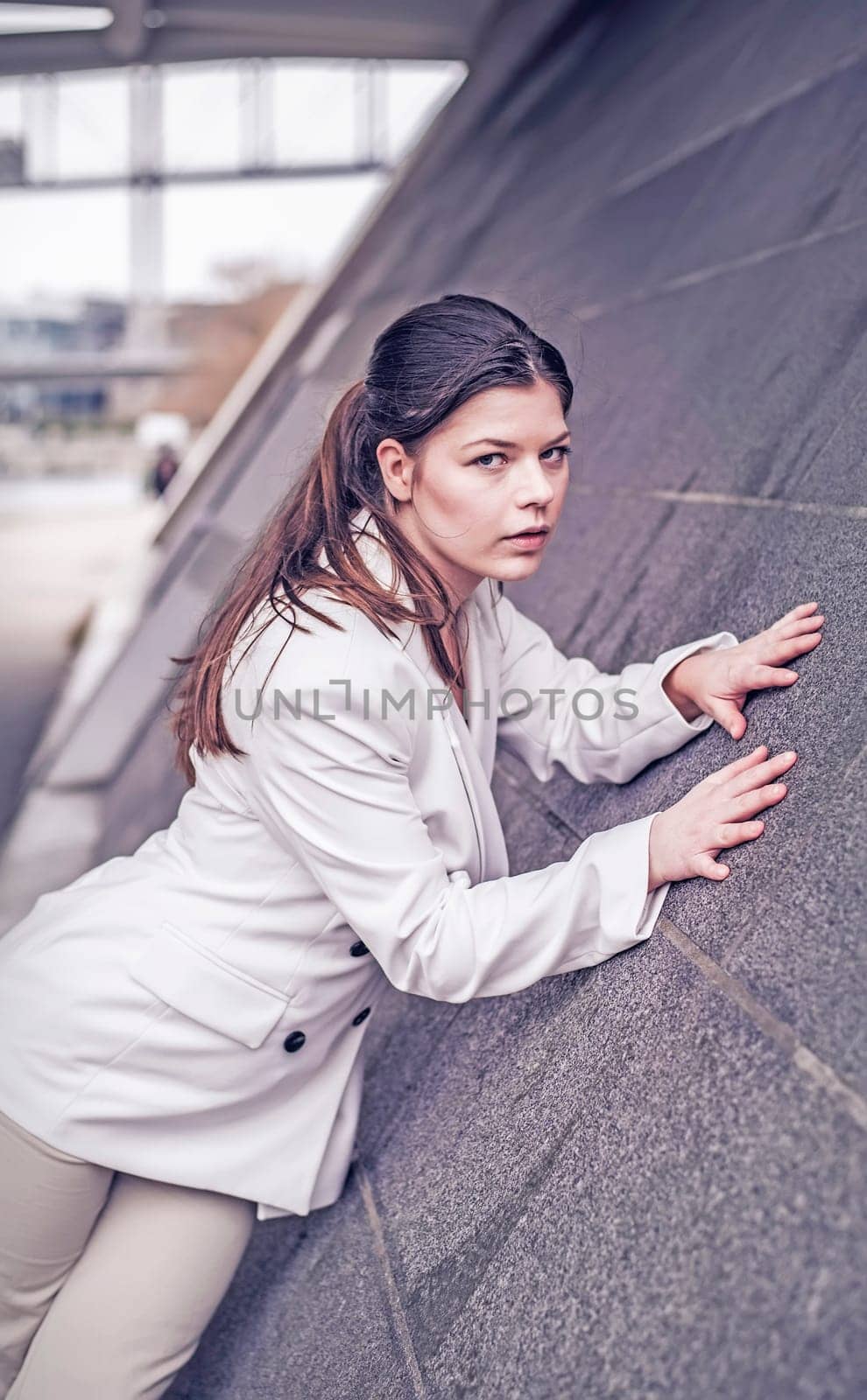 self-confident young woman in the city