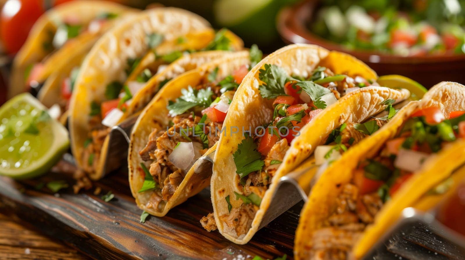 Delicious Chicken Tacos with Fresh Cilantro, Onions, and Limes