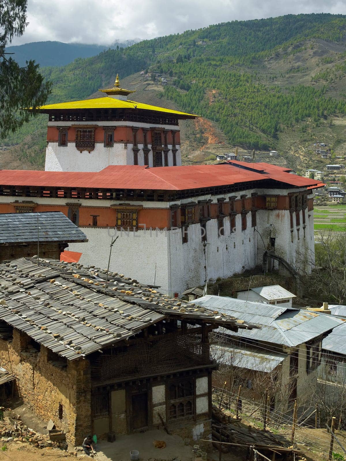 Paro Dzong Buddhist monastery in the Kingdom of Bhutan.
