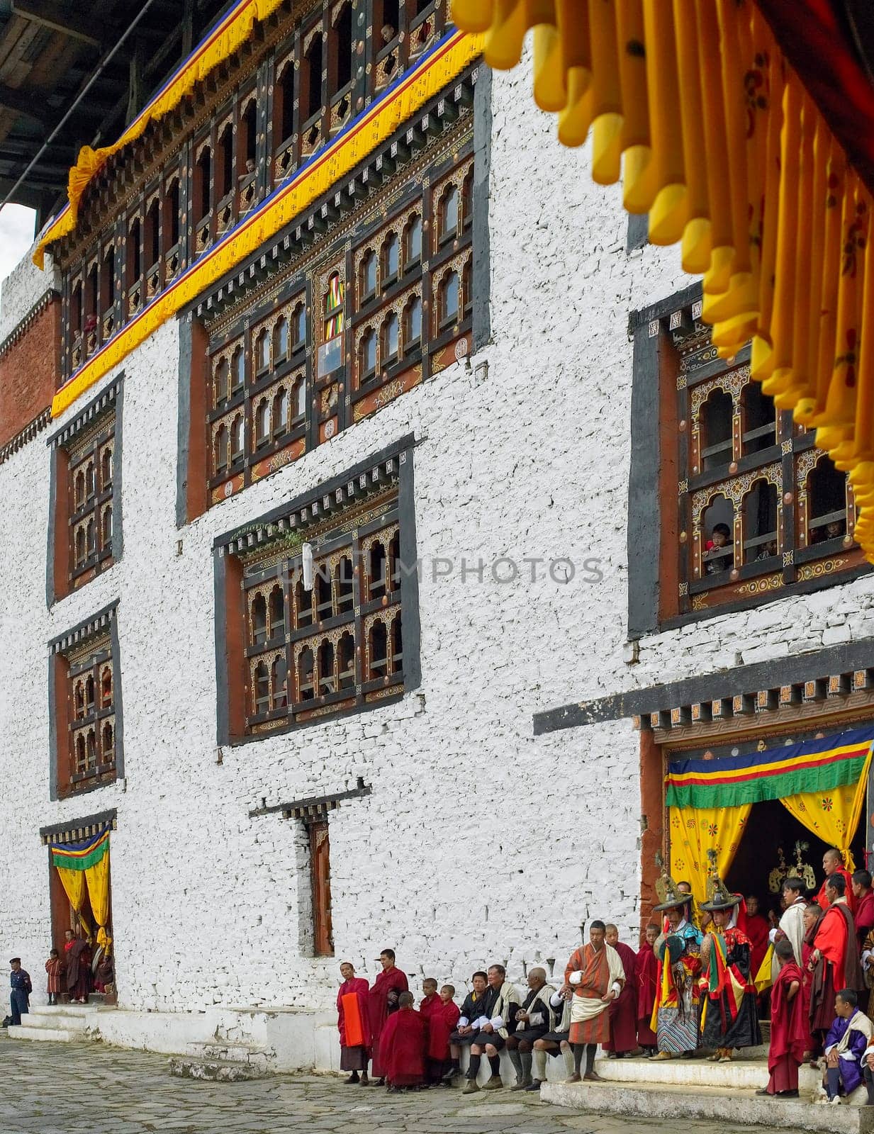 Paro Dzong during the Paro Tsechu - Kingdom of Bhutan