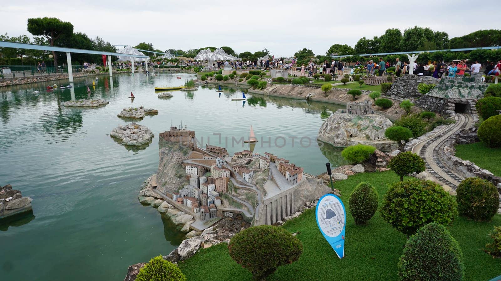 Viserba, Italy - June 25, 2024: Scilla at Theme park Italy in Miniature or Italia in Miniatura in Rimini, Italy - Reproduction of famous attractions in a small scale