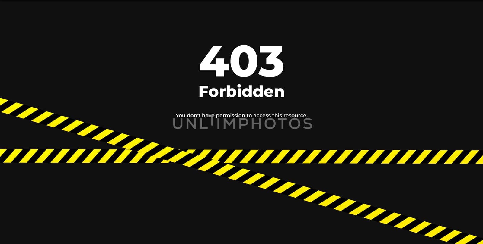 403 Forbidden error page. Vector layout