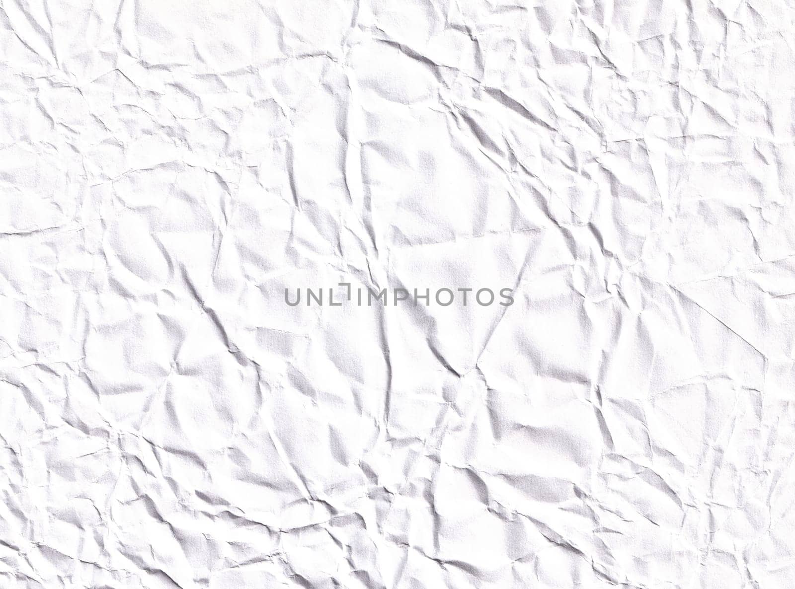 Wrinkled white paper texture. Realistic