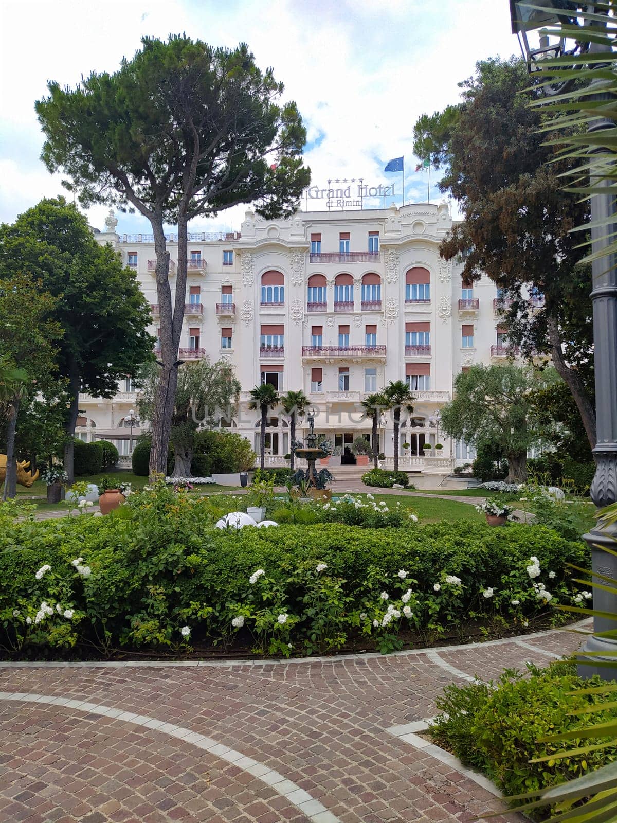 Rimini, Italy - June 25, 2024: The Grand Hotel in Rimini at Rimini, Italy on June 25, 2024