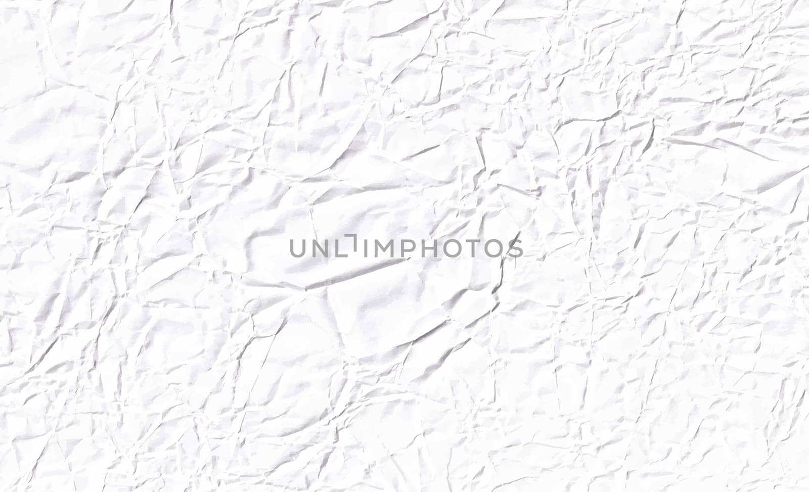 Vector wrinkled white paper texture. Realistic