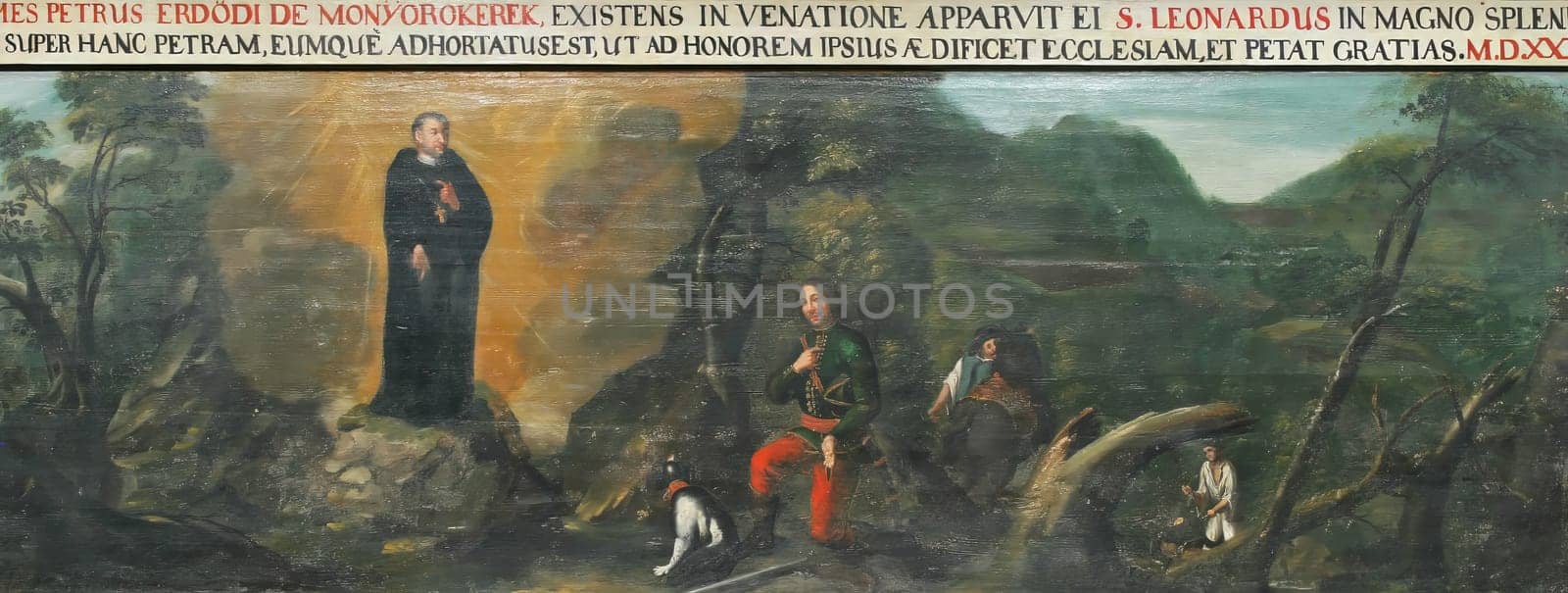 Count Erdody with saint Leonard, altarpiece in the church of Saint Leonard of Noblac in Kotari, Croatia