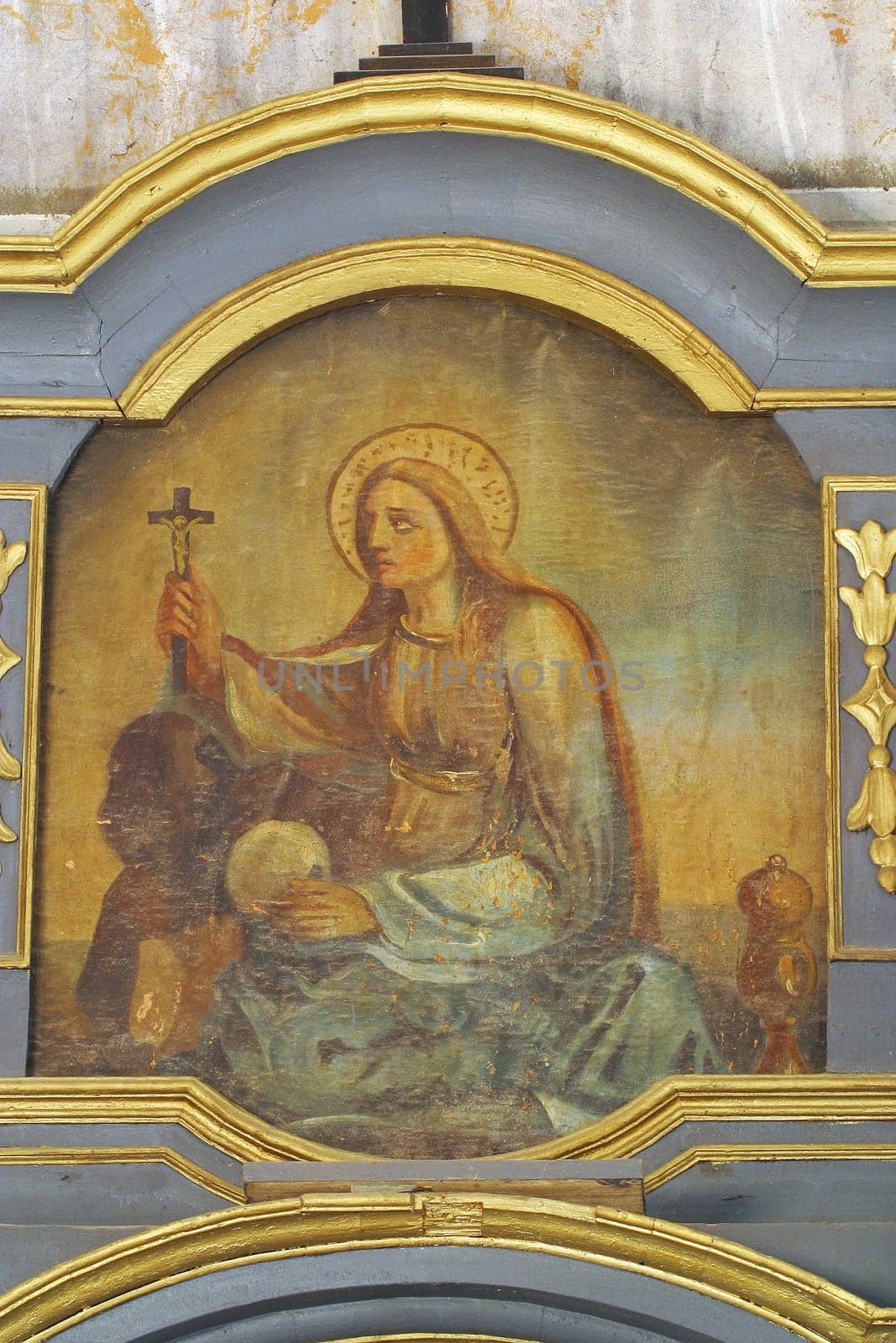 Saint Mary Magdalene, paintig on the Saint Anthony of Padua altar in the Saint Nicholas Church in Bistra, Croatia