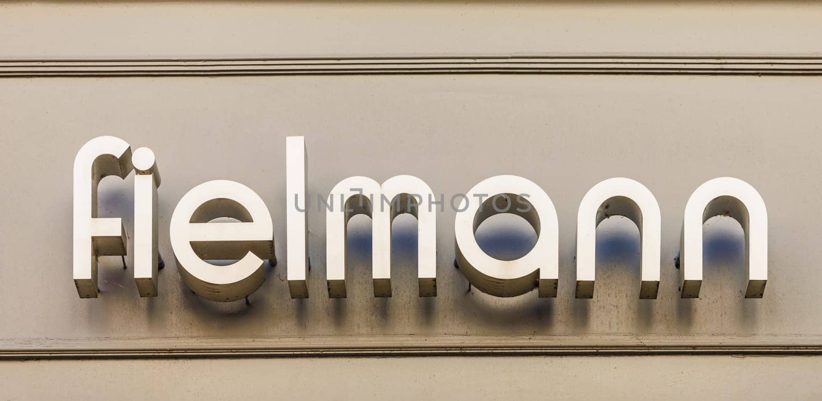 QUEDLINBURG, GERMANY - September 6, 2023: FIELMANN store. Fielmann is the largest optical chain in Europe.