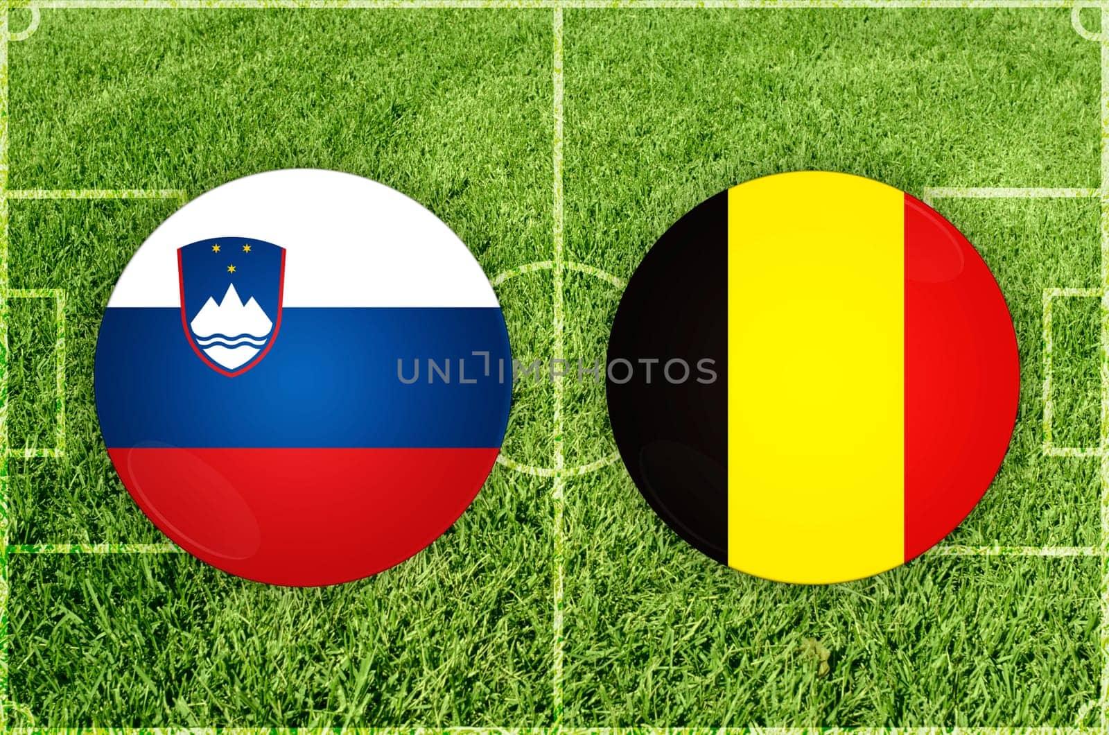 Illustration for Football match Slovenia vs Belgium