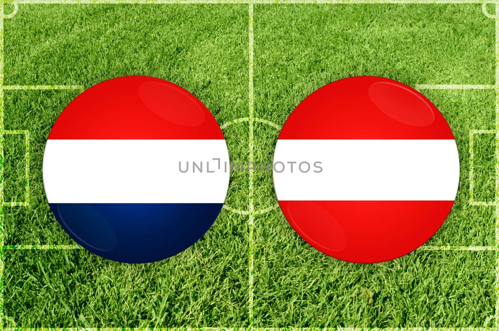 Illustration for Football match Netherlands vs Austria