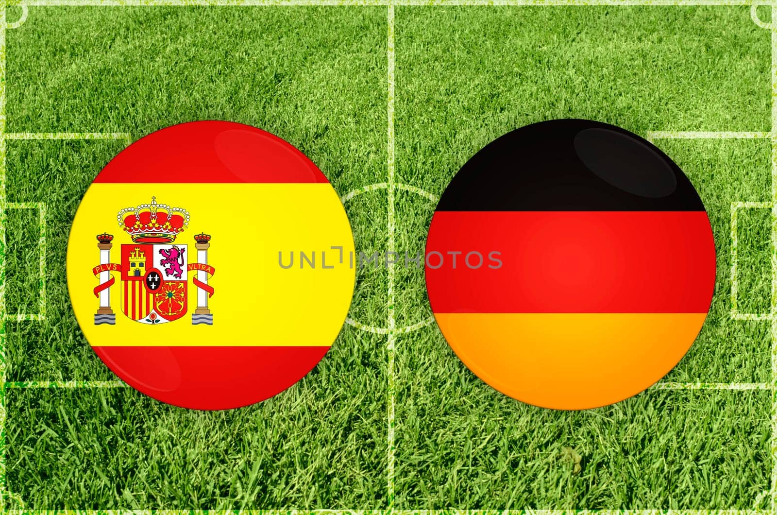 Illustration for Football match Spain vs Germany