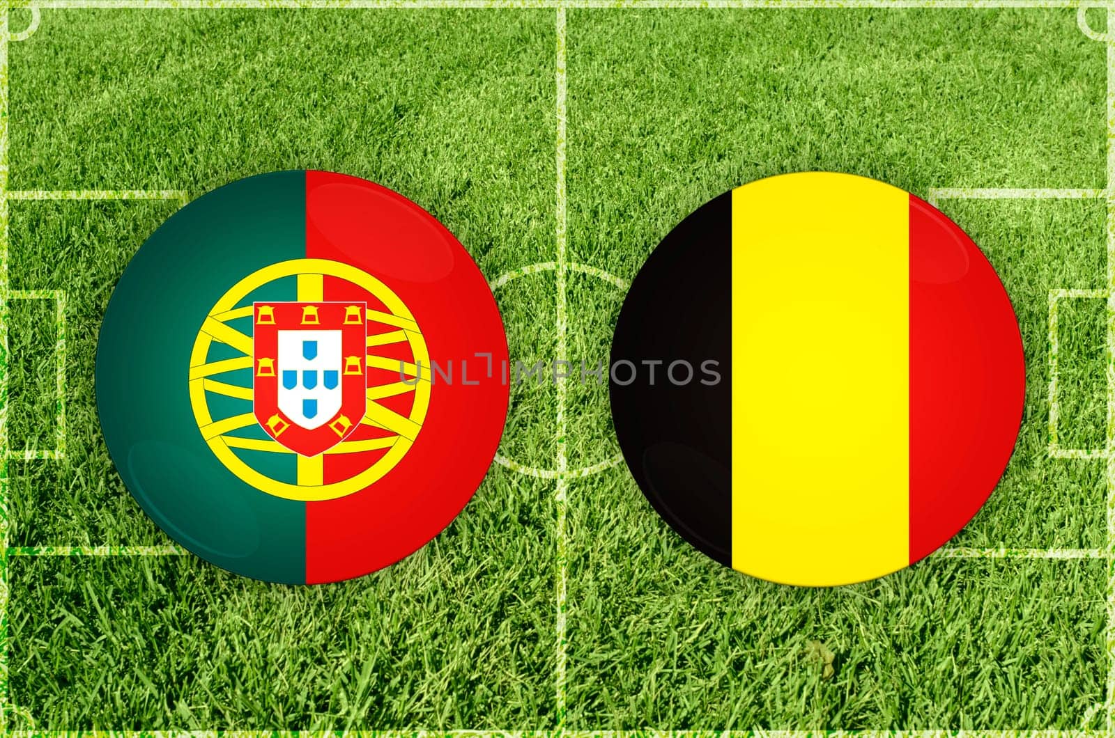 Illustration for Football match Portugal vs Belgium