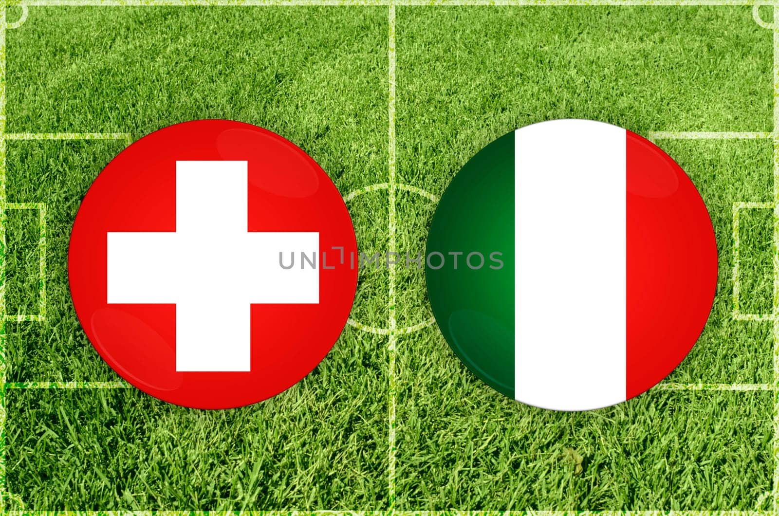 Illustration for Football match Switzerland vs Italy