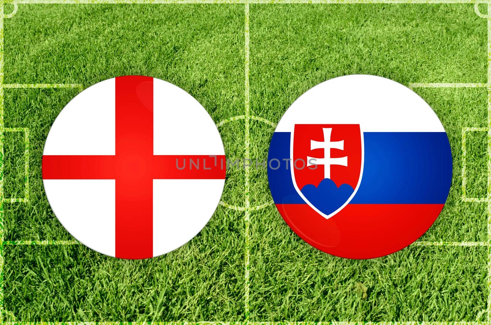 Illustration for Football match England vs Slovakia