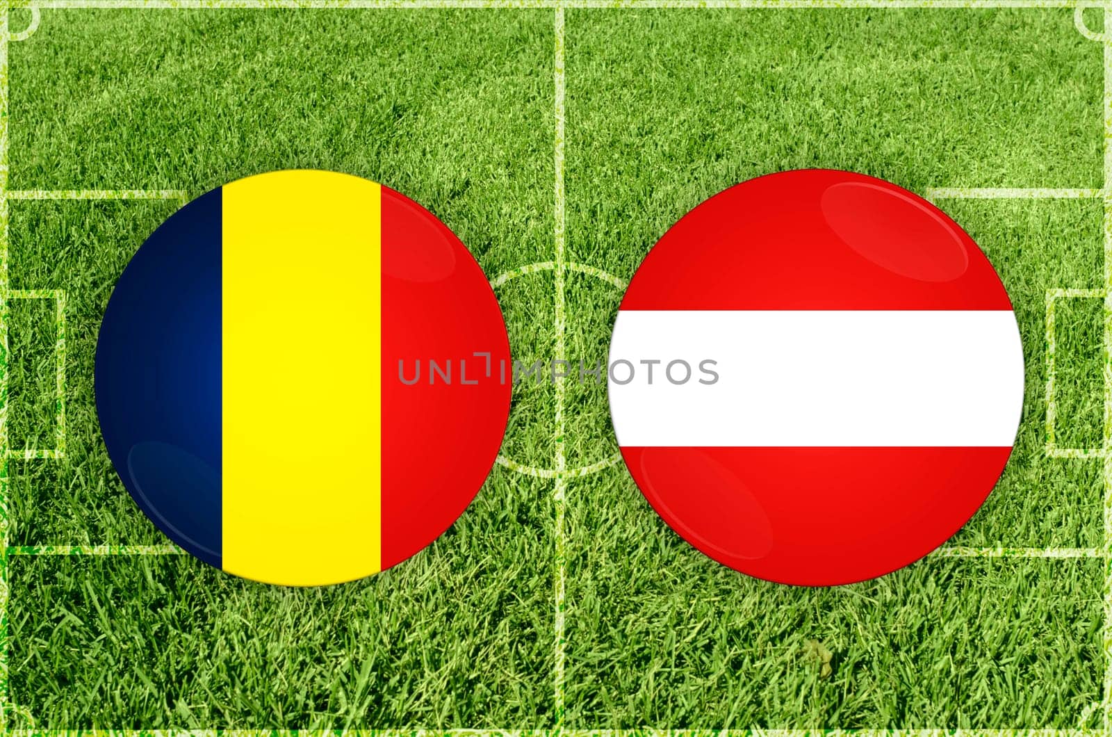 Illustration for Football match Romania vs Austria