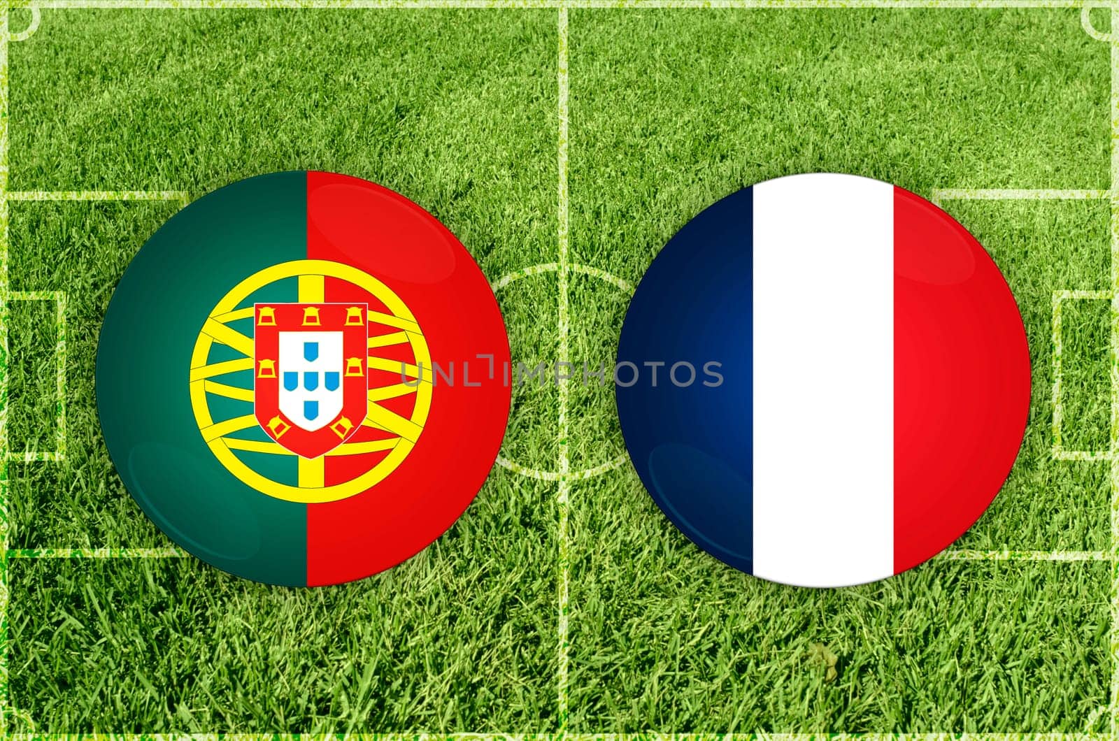 Illustration for Football match Portugal vs France