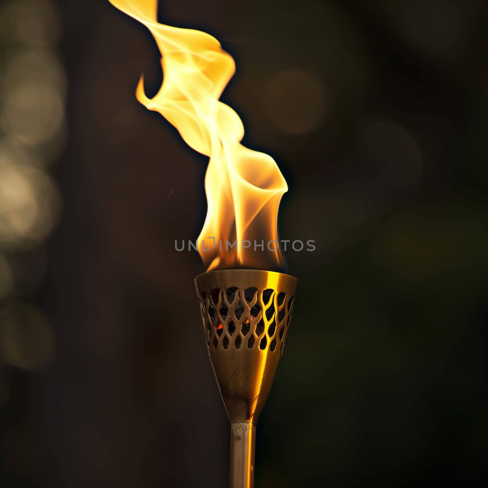 Olympic games torch with flame