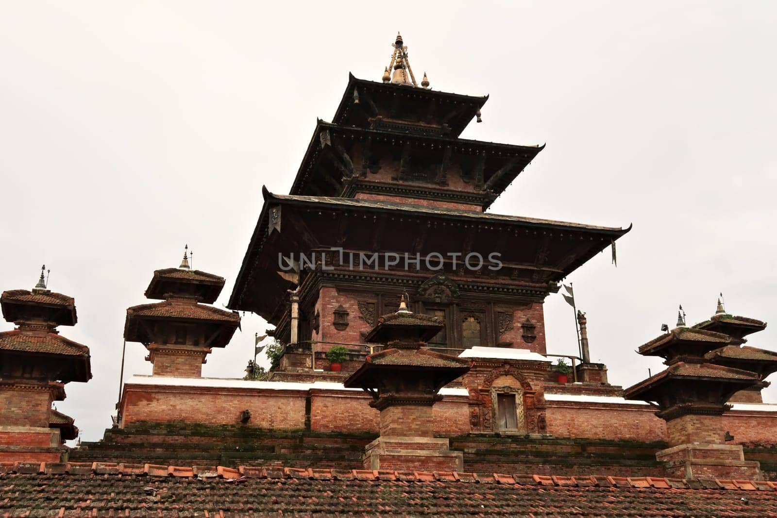 The upper part of the Taleju Bhawani Temple at Durbar Square, Kathmandu, Nepal 2022