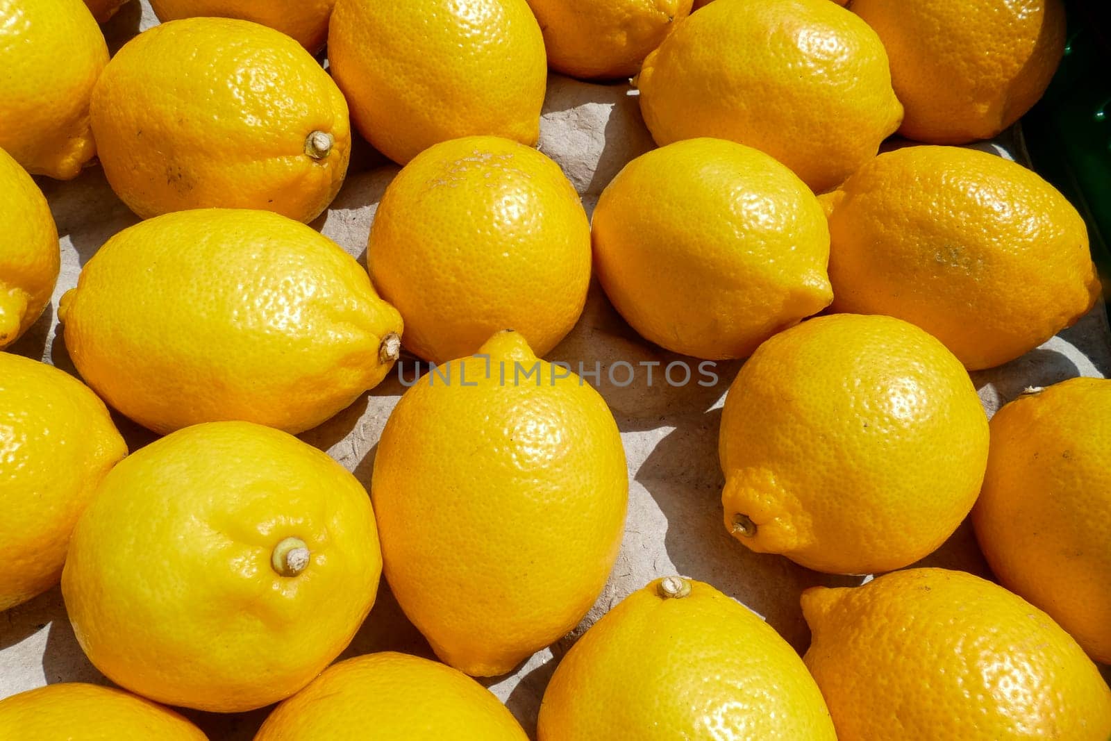 Lemons on a market stall, Germany