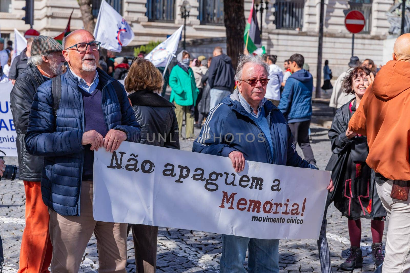 Porto, Portugal: May 1, 2024: Celebration and Protest of the May 1in Portugal, Labour Day, in Porto, Portugal