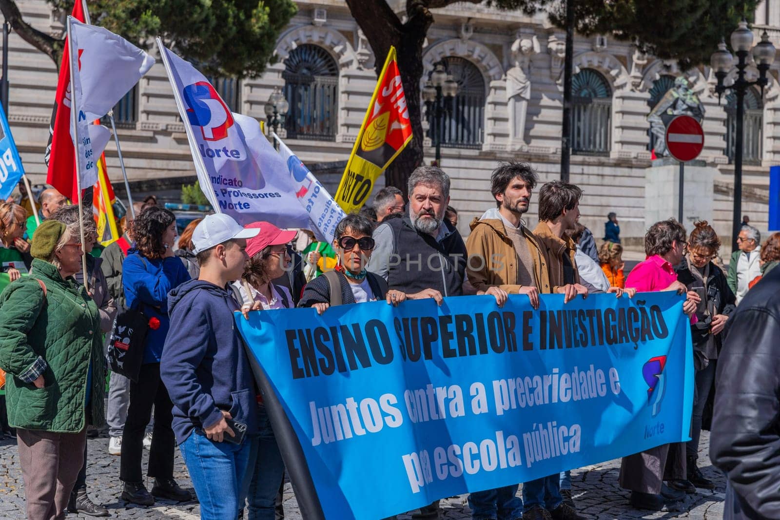 Porto, Portugal: May 1, 2024: Celebration and Protest of the May 1in Portugal, Labour Day, in Porto, Portugal