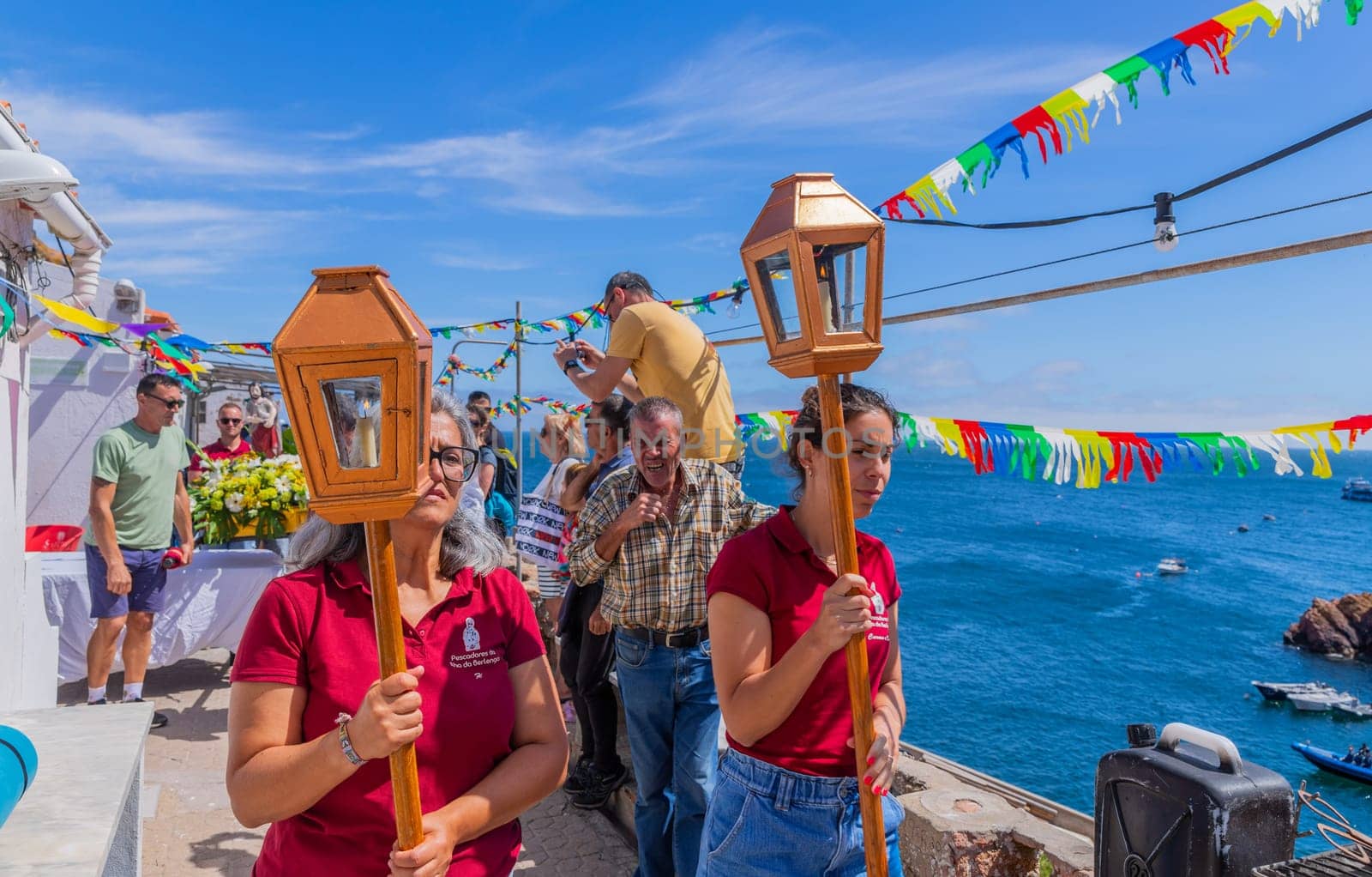 Berlenga island, Portugal: June 22, 2024: Festival in Honor of Saint John the Baptist, in Berlenga island, Peniche. Portugal
