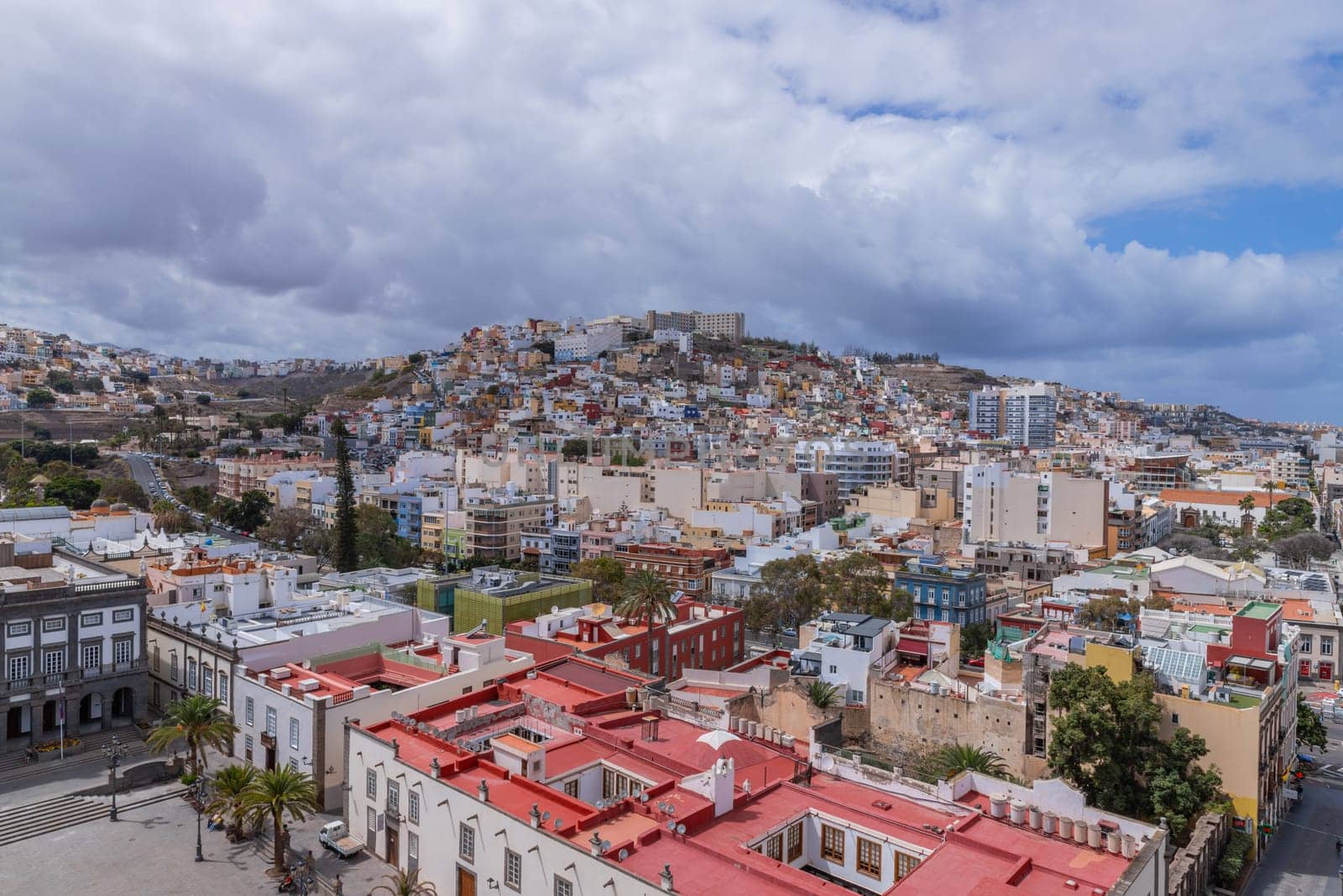 Gran Canaria, Spain: March 21, 2024: View on Las Palmas, capital of Gran Canaria, Canary Islands, Spain