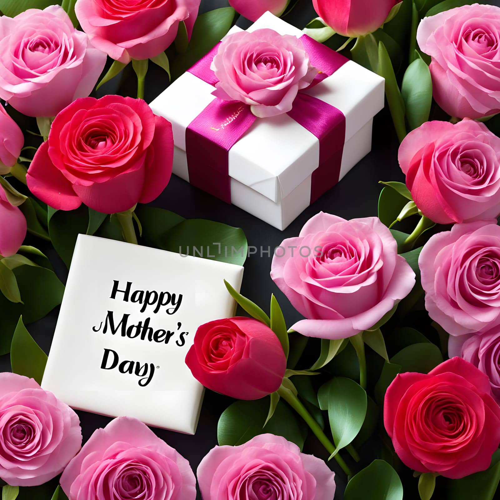 annually recurring Mother's Day with flowers and best wishes