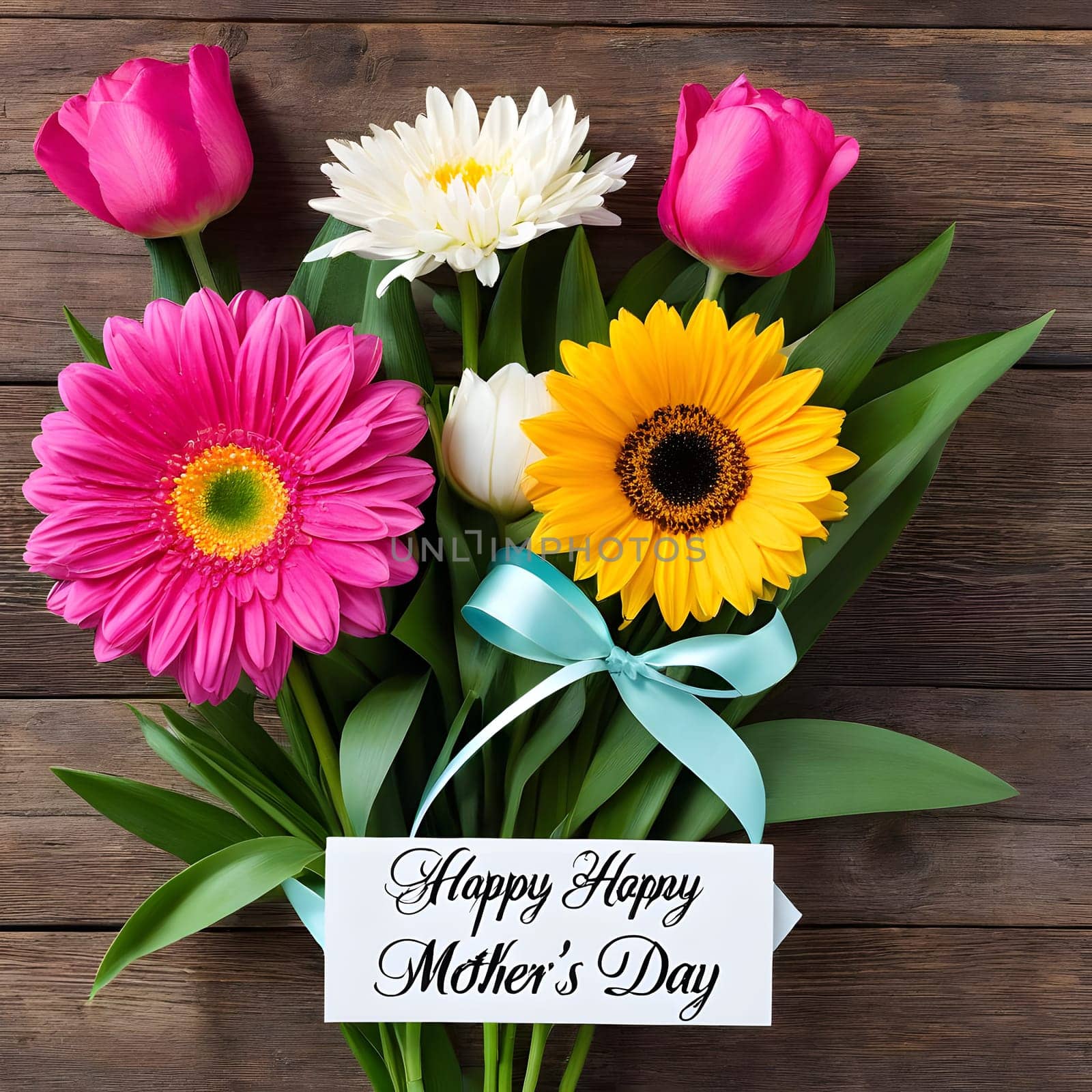 annually recurring Mother's Day with flowers and best wishes