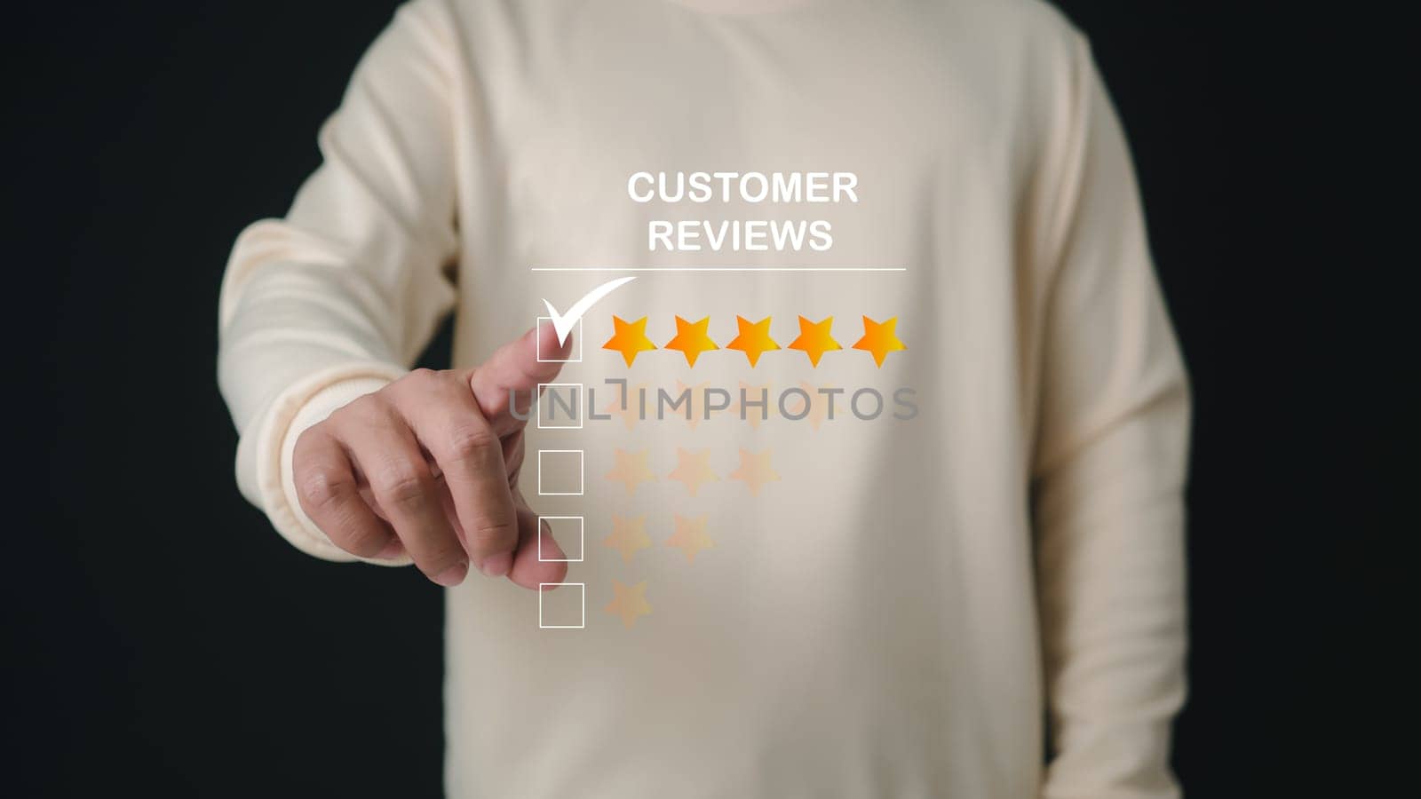 Satisfaction feedback review, Customer Satisfaction Survey concept, service experience rating online application, Customer evaluation product service quality, Very good quality most.