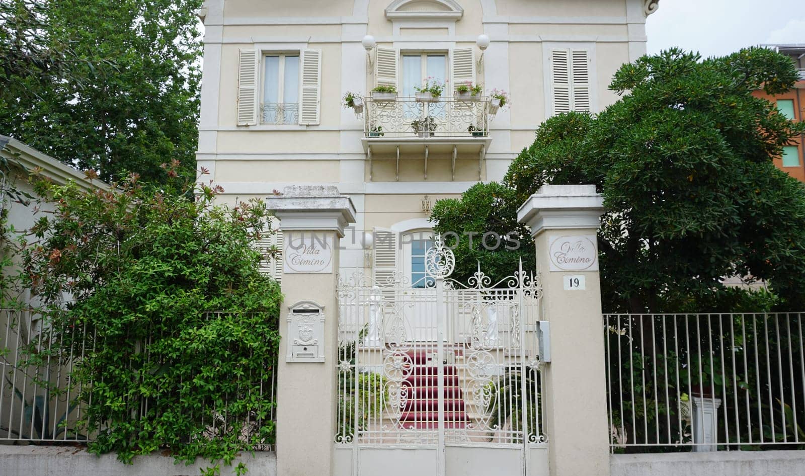 Rimini, Italy - June 25, 2024: Villa Gimino at Rimini, Italy on June 25, 2024