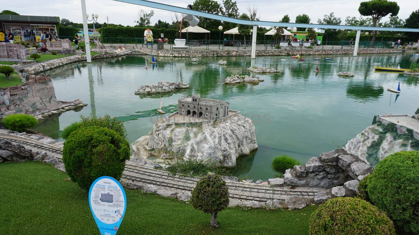 Viserba, Italy - June 25, 2024: Tropea at Theme park Italy in Miniature or Italia in Miniatura in Rimini, Italy - Reproduction of famous attractions in a small scale
