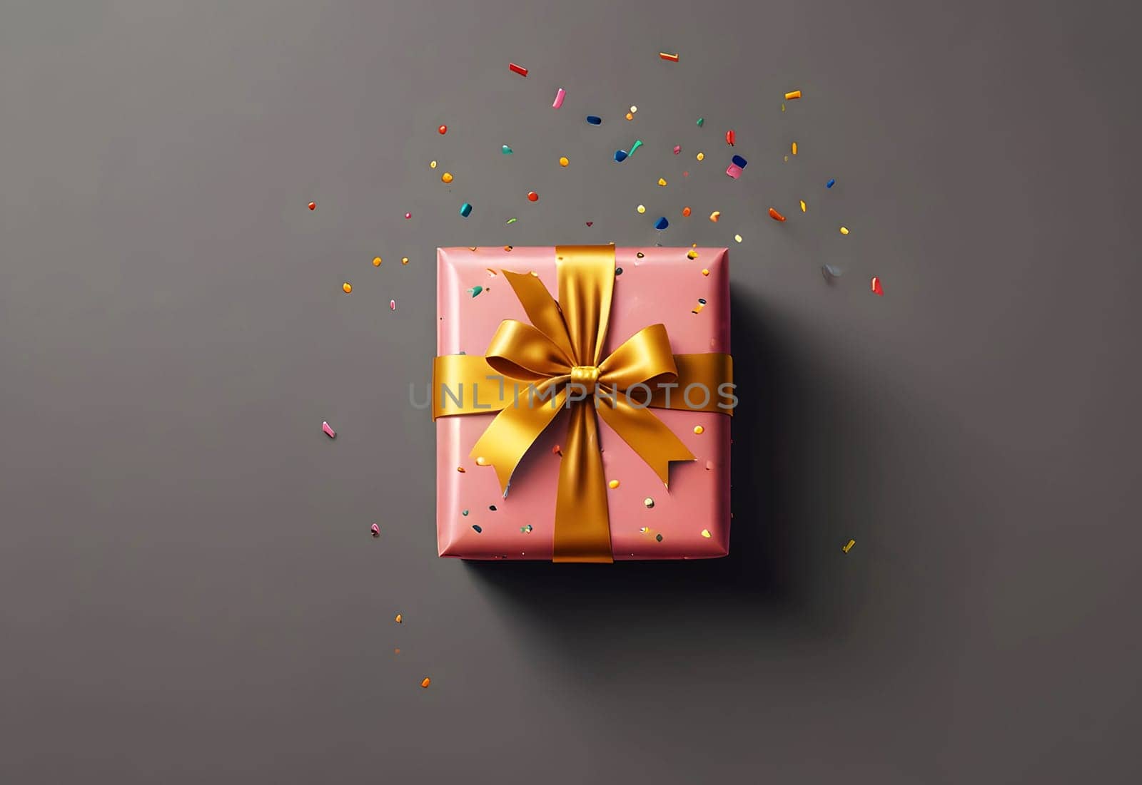Closeup of the colorful birthday gifts