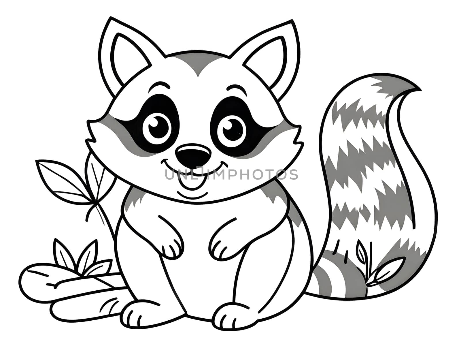 Funny cute closeup of raccoon