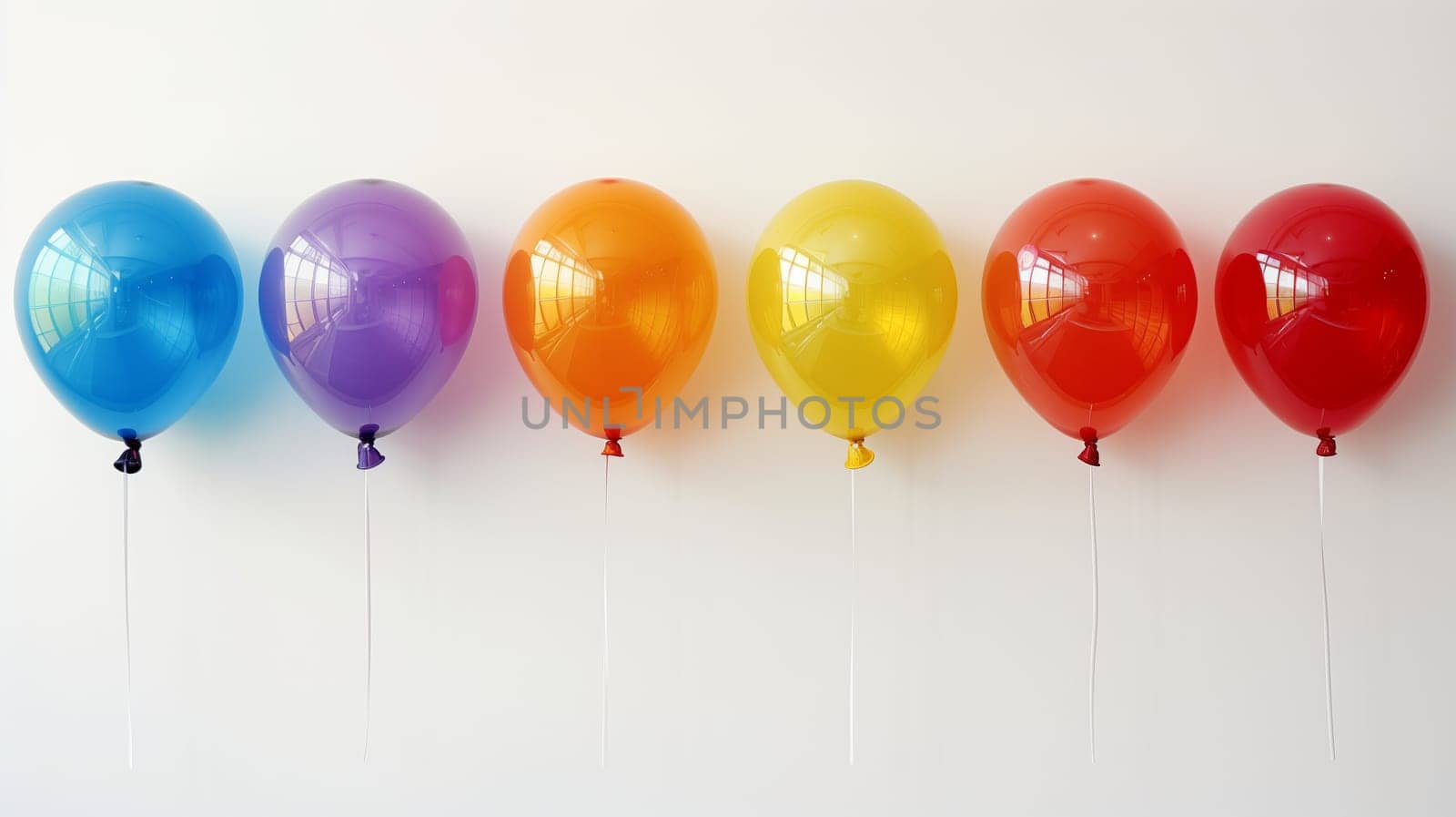 A vibrant array of balloons lines up, adding a pop of color and joy to the atmosphere.