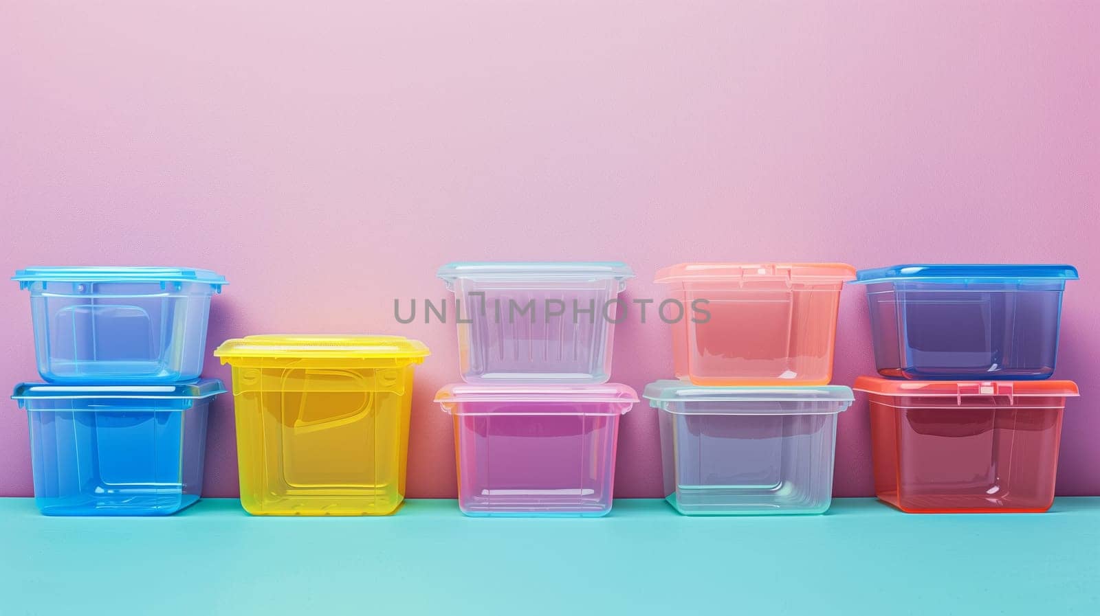 A range of durable plastic containers designed for optimal storage and organization.