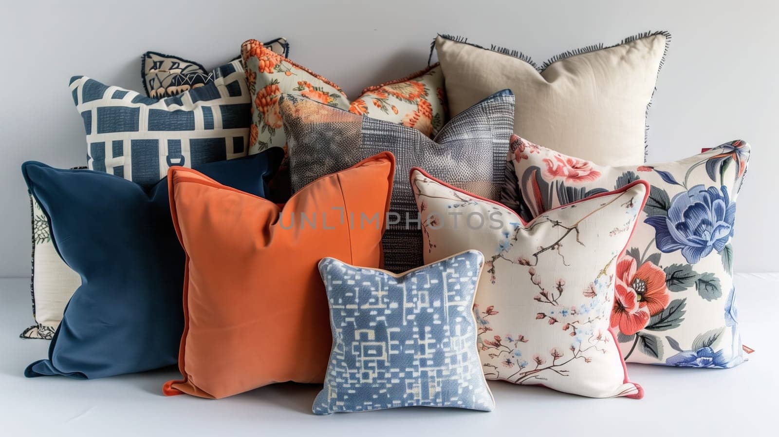A curated set of decorative cushions, enhancing the ambiance and comfort of any living space.
