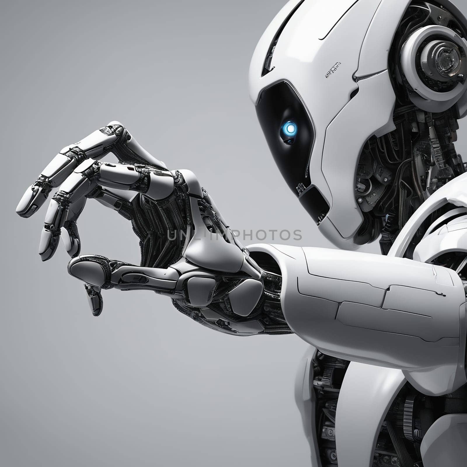 Robots, making work easier at the workplace. Future innovation that will make life easier for people. AI image
