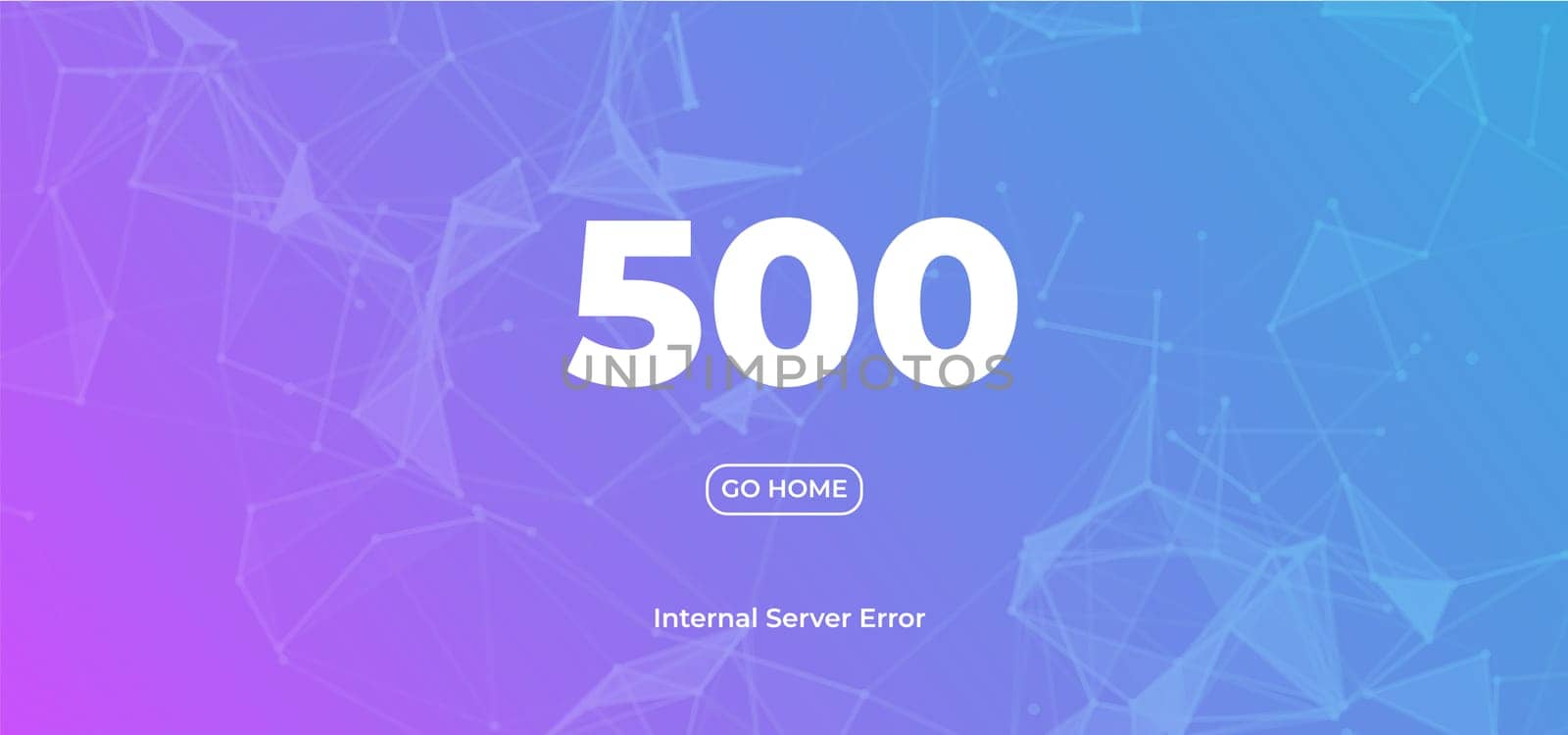 500 Internal Server Error. Vector layout