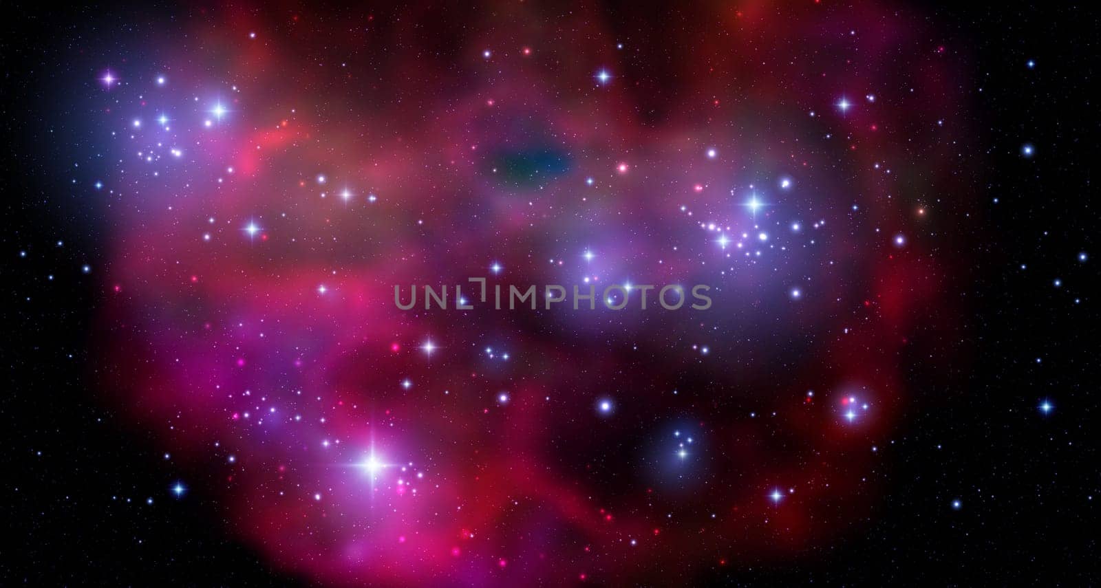 Space vector background with realistic nebula and shining stars. Magic colorful galaxy