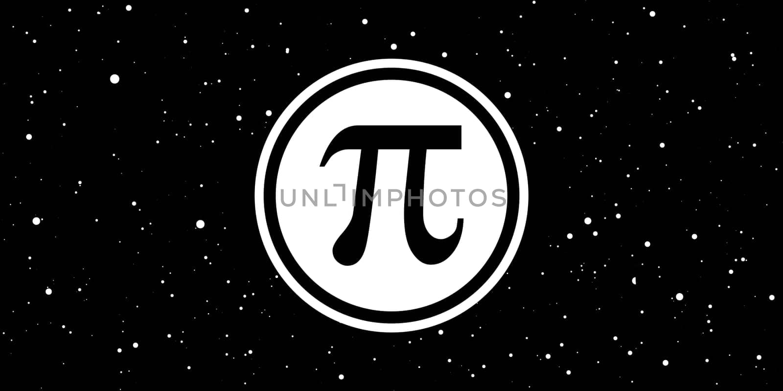 Pi day. Science Space Illustration