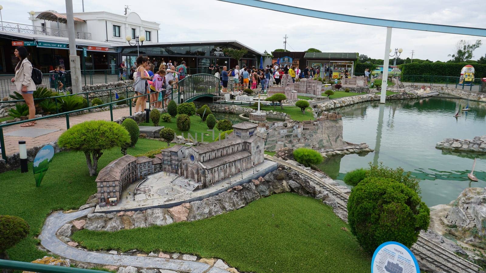 Viserba, Italy - June 25, 2024: Tropea at Theme park Italy in Miniature or Italia in Miniatura in Rimini, Italy - Reproduction of famous attractions in a small scale