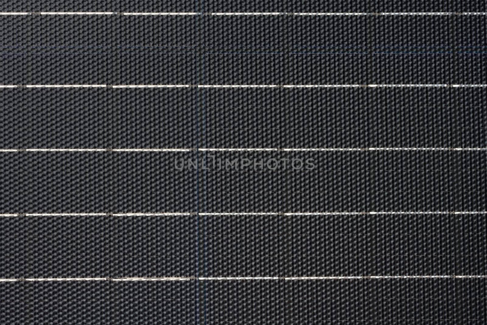 Texture of black monocrystalline solar panel, full frame